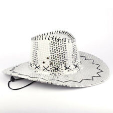Deluxe Sequin Cowboy Hat- SILVER (21569-02)